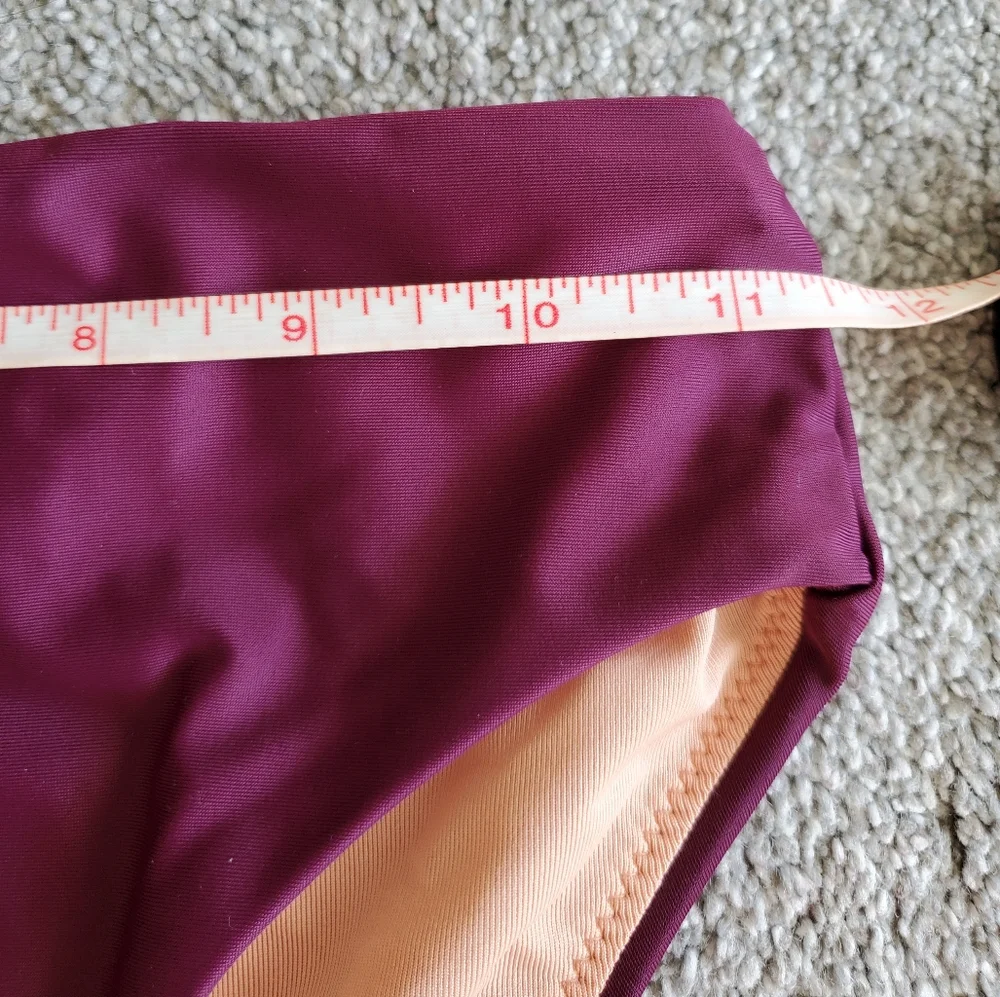 J.Crew high rise high cut bikini bottoms, xs, purple